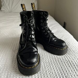 Dr. Martens Platform Jadon Boots Black Patent Leather Doc Martens